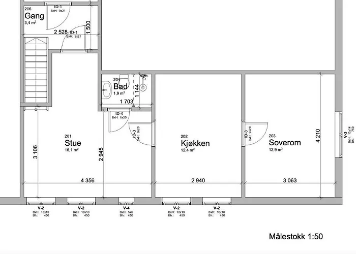 Appartement 2. Etg I Dampskipsbrygga, Havn *